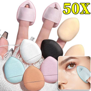 10/30/50pcs Mini Finger Sponge Puff / Water Drop Design Air Cushion Powder Puffs / Soft Skin-Friendly Makeup Sponges / for Face Concealer BB Cream
