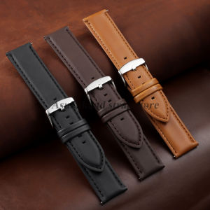 Leather Watch Band 18mm 20mm 22mm for Huawei Watch GT6/5/4 Straps Quick Release for Seiko for Omega Men Women Cowhide Bracelets