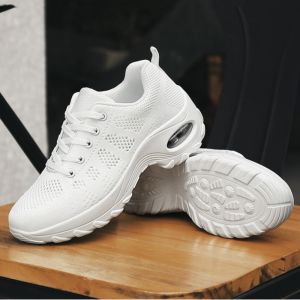 รองเท้ารองเท้าเต้นส้นสี่เหลี่ยมตาข่ายระบายอากาศได้สำหรับรองเท้าเต้นรำผู้หญิงพื้นนุ่มรองเท้าเต้นรำกีฬาวิ่งออกกำลังกาย