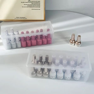Transparent plastic storage box desktop cosmetics nail polish lipstick shelf office stationery and sundries storage box