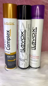 Keo tạo kiểu Lavox Professional 420ml (nắp tím) KEO XỊT GIỮ NẾP nhanh khô dễ tạo kiểu không bết