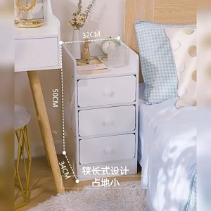 ตู้ข้างเตียงไม้ ตู้ข้างเตียง ลิ้นชักหัวเตียง โต๊ะข้างเตียง เหมาะสำหรับอพาร์ทเม้นท์