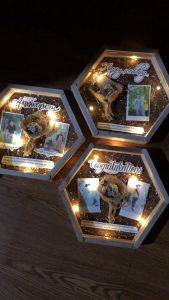 Kado Cewek Custom - Frame Ulang Tahun Aesthetic & Lampu LED