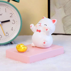 Đầu Đỡ Điện Thoại Hình Mèo Dễ Thương Sáng Tạo Quà Tặng Sinh Nhật Cho Nữ Trang Trí Văn Phòng Đồ Trang Trí Nhỏ Đồ Trang Trí May Mắn