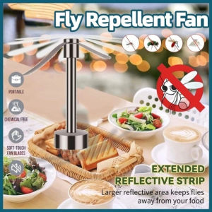 Quivlox Fly Repellent Fan Fly Trap Insect Scarer Silent Portable Battery Operated Picnic Table Sulit Matibay