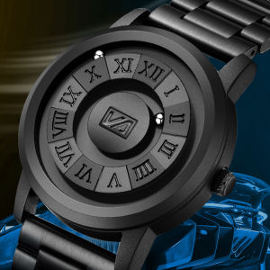 HANNAH MARTIN Quartz Watch Black Maglev Stainless Steel Strap Fashion Business Clock Man Formal Gift Japanese Movement Top Watch