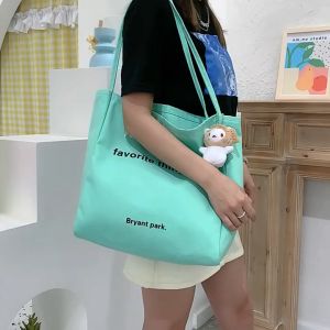 Tas Bahu SHoulder Bag Large-capacity Canvas Tote Bag Trendy Fashion