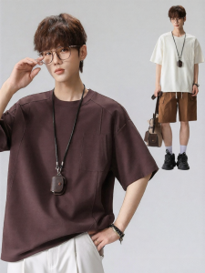 Wood soon | American Street Patchwork Deconstruction Loose Half-sleeve T-Shirt