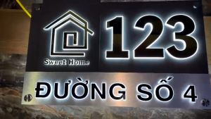 Bảng số nhà có đèn led rất đẹp...Sale giá ưu đãi tặng kèm 4 ốc kiểu inox