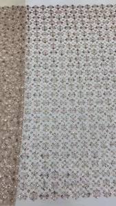 2026 Fashion French Mesh Beaded Embroidery Groom Nigerian Lace Fabric With Sequins African Nigerian Fabric For Wedding Dresses