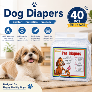 40-piece special offer pack of pet diapers dry and breathable comfortable and soft physiological pants for female dogs disposable diapers for male dogs