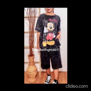 Elizabethgrosir1 Setelan BKK Lengan 7/8 Size 3XL Grosir 132 katun combed 30s acid wash tebal adem