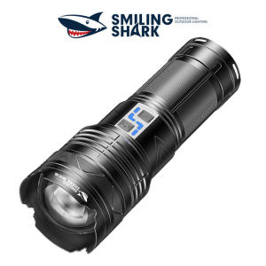 SmilingShark SD5998 Powerful Torchlight M77 10000Lumens Led Super Bright Flashlight 18650 11200mAh USB Rechargeable Zoomable Power Dispaly Outdoor Emergency Camping Lighting