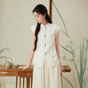 XIANGYING | Áo Blouse Phong Cách Trung Quốc Thêu