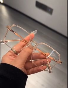 GU Kacamata Hitam Photochromic Anti Blue Light Anti Radiasi Blue Ray Gaya Korea Bahan Metal Bentuk Bulat Oval Square untuk Pria dan Wanita K22 8128P