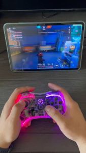Wireless Controller Transparent Joystick Adjustable Turbo for PC & Nintendo Switch