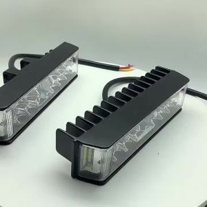 White Red Blue Flashing LED Headlights For Off-road use Vehicle Work Lights Motorcycle Spotlights Modify Long Strip Headlights