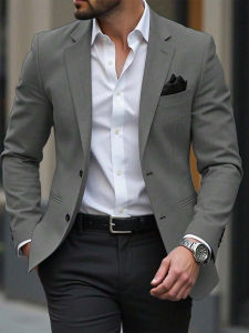 Casual Wedding Mens Tuxedo Jacket XS-6XL Business Office Groom Wear Notch Lapel Two Buttons Top One Coat for Daily  Party