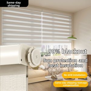 Total Blackout Drill-Free Sun Protection Adjustable Blinds