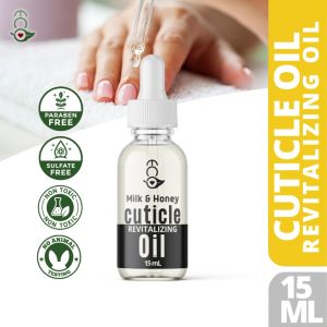 Eco Love MILK & HONEY Cuticle Oil Natural Healthy Manicure Cuticle Guard Replenish Strengthen Nail Care Organic NAMI Natural Cuticle Oil Revitalizer Cream Chamfer Oil Nutrition Transparent Nail Growth Nail Art Treatment Care Tools