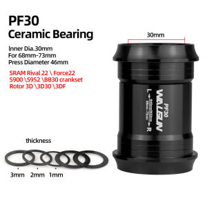 PF30 Press Fit Bike Bottom Bracket Ceramic Sealed Bearing 68-73mm PF3024 PF30DUB PF4630 PF4624 PF4629 for Road MTB Bicycle Crank