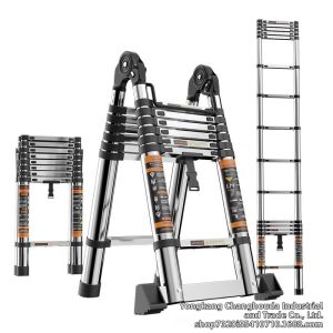 MLZH | Thickened Stainless Steel Foldable Telescopic Ladder