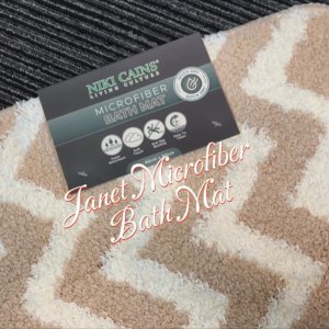 Jean Perry - Niki Cains Janet Microfiber Bathmat - 40cm x 60cm - Soft Touch - Absorbent - Easy to Clean - Anti-Slip Backing