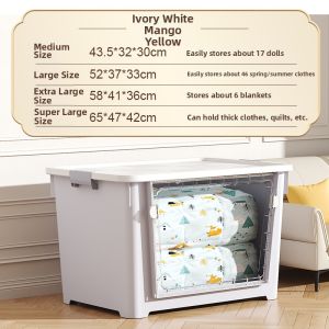 QIANQIN | Front Opening Large Transparent Plastic Storage Bin