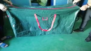 Christmas Tree Storage Box Large Capacity Heavy Duty Storage Bag Organizer With Zipper Handle Cushion Waterproof Packing Organizer