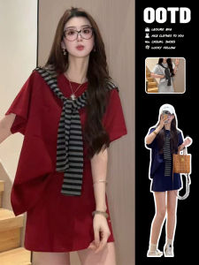 Sweet Style College Wind Sweatshirt Set Half Body Dress Women Summer New Hot Short Skirt Korean System Sweet Color Pure