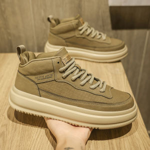 NUDANLAI | Spring/Autumn Season New Mens Casual Leather Shoes Thick Sole Retro Workwear Style