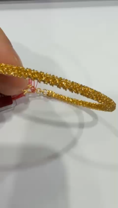 POH HENG Jewellery 24K Twisted Bangle in Yellow Gold [Price By Weight]