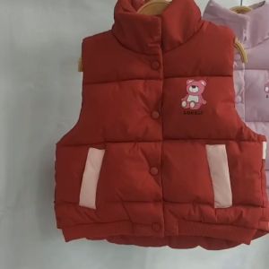 Áo phao gile bé gái Gile phao cho bé 3-8 tuổi gập gọn thành balo đeo vai kiểu dáng khỏe khoắn thời trang