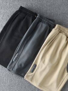 Grab! Heavy Weight Pineapple Texture Fabric! Summer Breathable and Loose Men Athleisure Shorts Cropped Pants