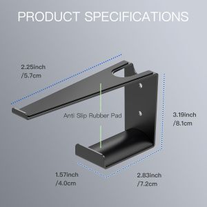 Metal Wall Mount for PS5 DualSense Charging Station with Headphone Hanger Compatible with PlayStation 5 Controllers
