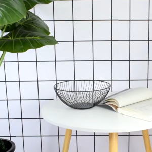 Rổ đựng hoa quả trái cây decor bằng kim loại - H365
