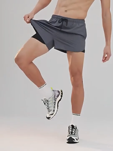 【Buy 1 Take 1】Shorts For Man 2 In 1 Running Sports Quick Drying Breathable Training Competition