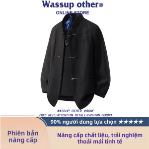 Áo Khoác Nam Kiểu Trung Quốc Thêu