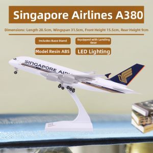CHENXING | Large With Wheels Light Simulative Assemble A380 Model