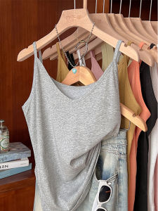 Womens Cotton Linen Sleeveless Tank Top Thin Strap Loose Lightweight Summer Outerwear T-Shirt Suit Inner Match Casual Shirt