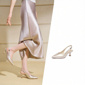 Josiny | French Style High Heels Comfortable Summer Work Elegant Fashion Peep Toe Sandals