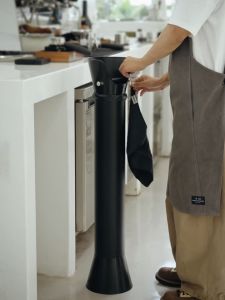 Large Capacity Coffee Knock Bucket with Towels Coffee Grounds Container Floor Standing