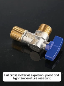 Universal  Full Bore Ball Valve Dedicated For Gas Water Heater Large Flow 1/2Inch Hot & Cold Marking Durable Brass Full Open Triangle Valve