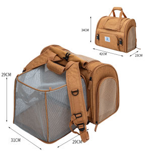 UOOPET Portable Cat Bag for Travel Large Capacity Expandable Pet Bag Cat Carrier Bag with Comfortable Space for Your Feline