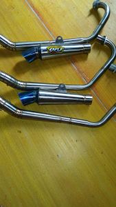 KNALPOT RACING DPJ SEGI 6 PUCUK BLUE LEHER PATEN MP GL CB TIGER SATRIA FU VIXION JUPITER MX