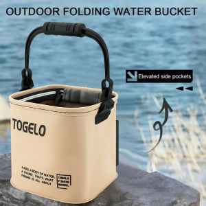Collapsible Handheld Fishing Bucket for Wild Fishing Live Fish Storage Pail with Fish Guard Outdoor Fishing Container Dropshipin