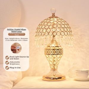 HAOXIANGJIA | Luxury Bedroom Bedside Crystal Lamp