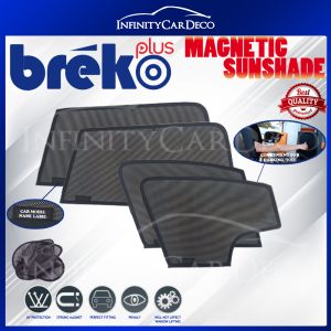 Hyundai i10 2014-2017 (4pcs) BREKO+ SHADES 100% High Quality Fully Magnetic Plug and Play 98% UV Proof Car Sun Shade Sunshade
