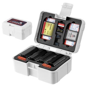FOMITO Portable Camera Battery Case Memory Card Organizer Holder Waterproof Storage box for Canon Nikon Sony NP-FZ100 Battery