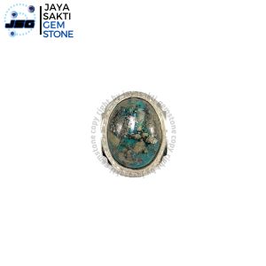 Natural Batu Akik Pirus Badar Perak Original PBP04